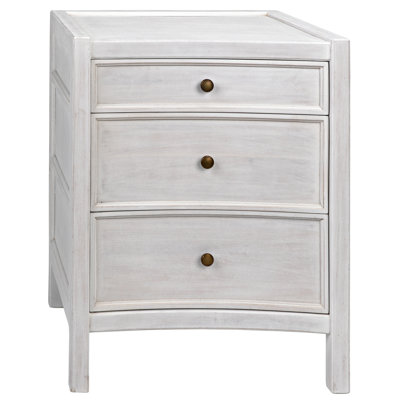 Hampton 3 - Drawer Solid Wood Nightstand