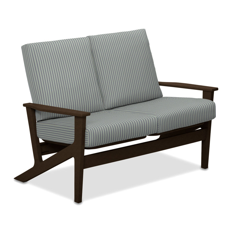 Chrisa 51.5'' Wide Loveseat with Cushions, Queensbury, Textured Kona