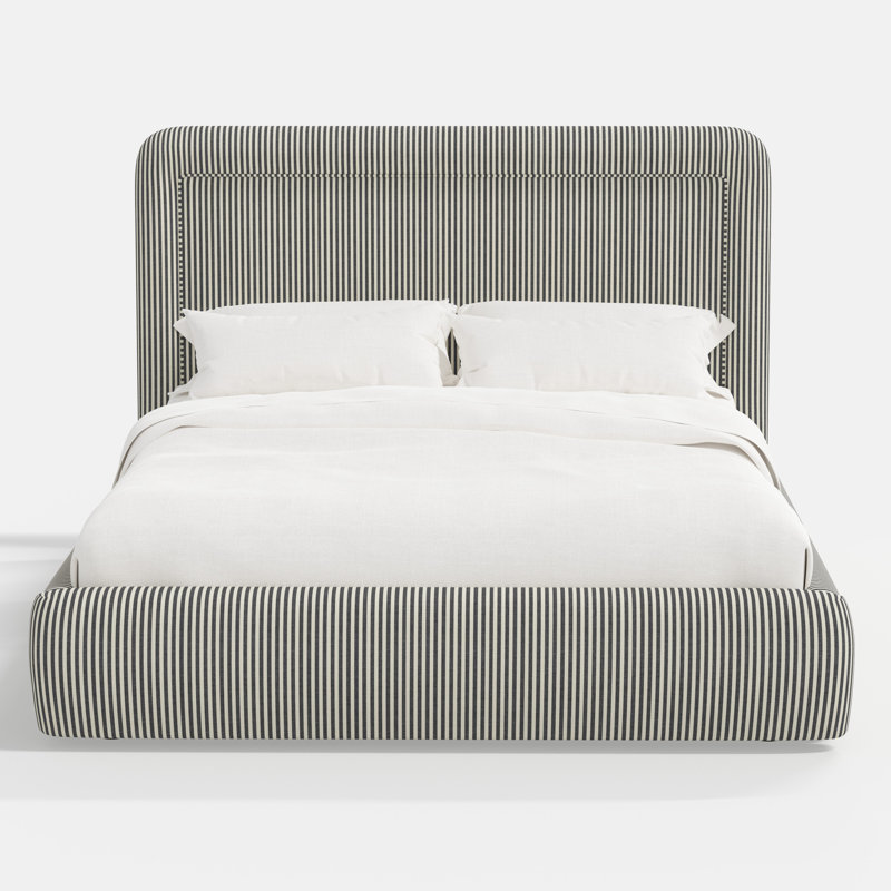 Stoffer Home x Cloth and Co. Marisa Bed, Jane Stripe Carbon, King
