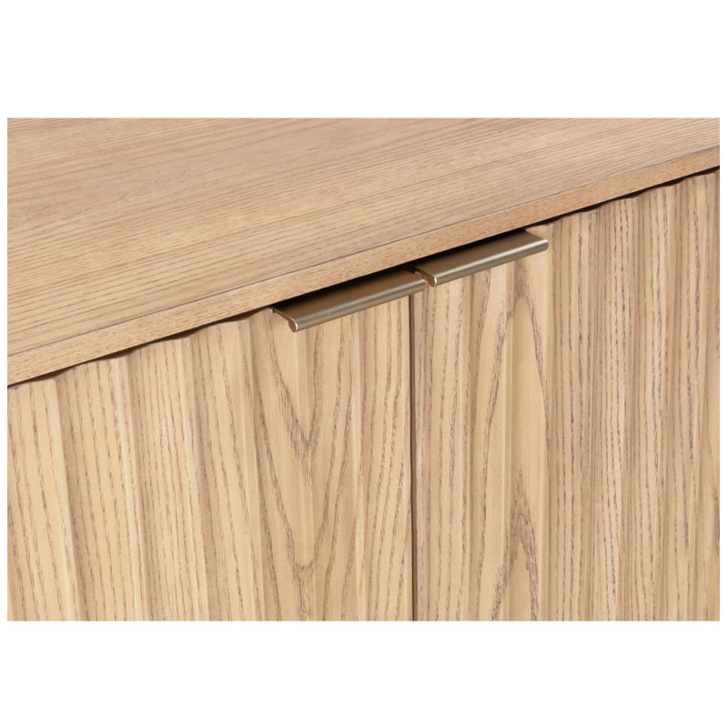 Armoire de rangement 2 portes, Bois de frêne naturel