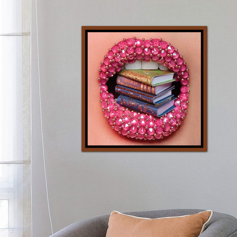 " Treasure " by Vlada Haggerty, 26" H x 26" W x 1.5" D, Brown Floater Framed