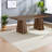 63" Rectangular Dining Table for 4–6 People,Kitchen Table with Wooden Pedestal Base