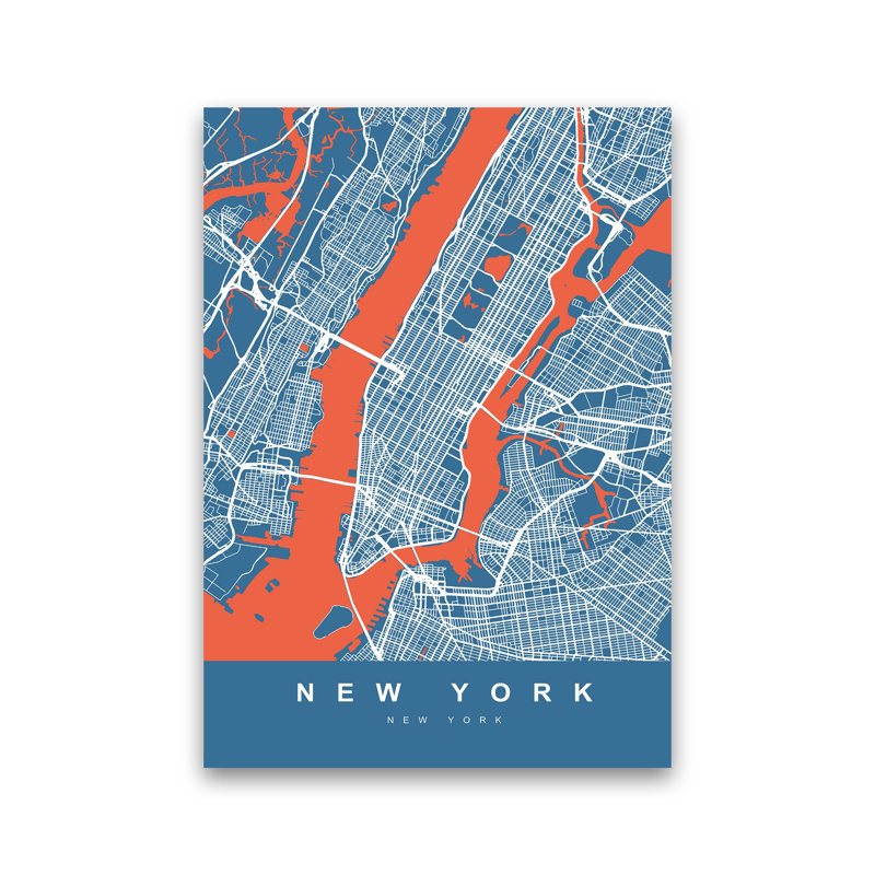 New York I - Print, Wrapped Canvas, 59cm H x 42cm W x 1cm D