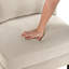 Chaise Modern Space en velours côtelé taupe avec coussins de siège réversibles-2091403622