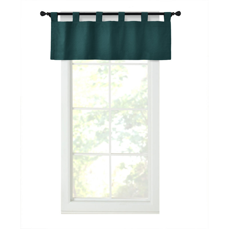 Mcgowen 40" Insulated Solid Color Curtain Valance, Nightwatch Green