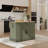 Kitchen Island With Storage Cabinet And Trash Cabinet,  3 Pieces Kitchen Dining Table Set With 2 Stools And Drop Leaf-1583537854