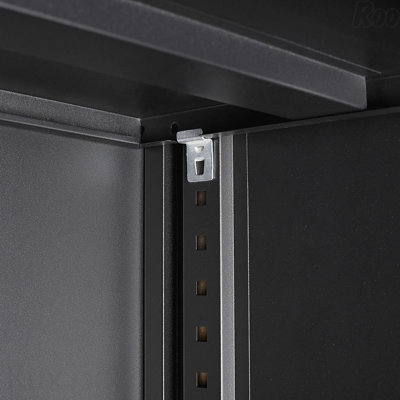 Armoire de rangement en métal avec portes verrouillables et tablette réglable