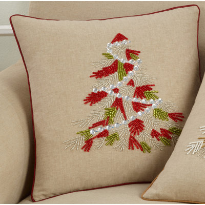 Lumières Collection Sequined Cotton Throw Pillow