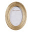 Cadre photo ovale décoratif texturé en polyrésine pour entrée et table - Cadres photo modernes pour console et chambre - 20 cm, doré