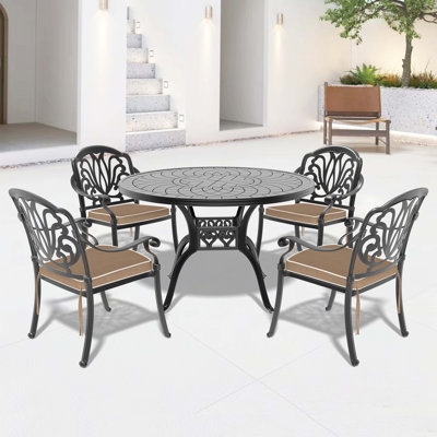 Ensemble repas rond en aluminium pour 4 personnes 47,2 po Anda
