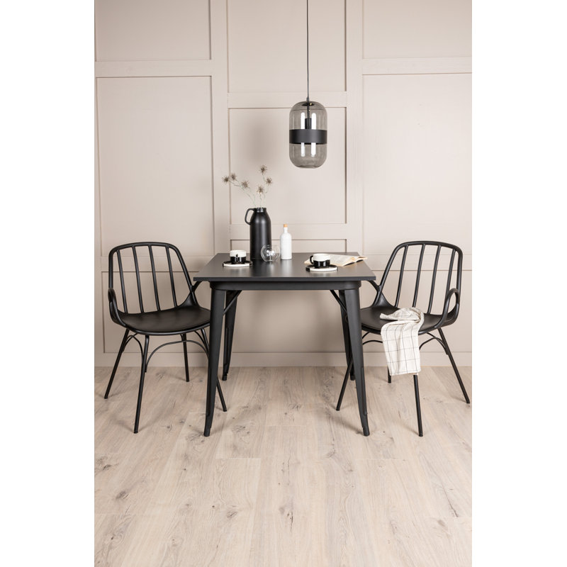 Timmons 2 - Person Dining Set, Black, Black