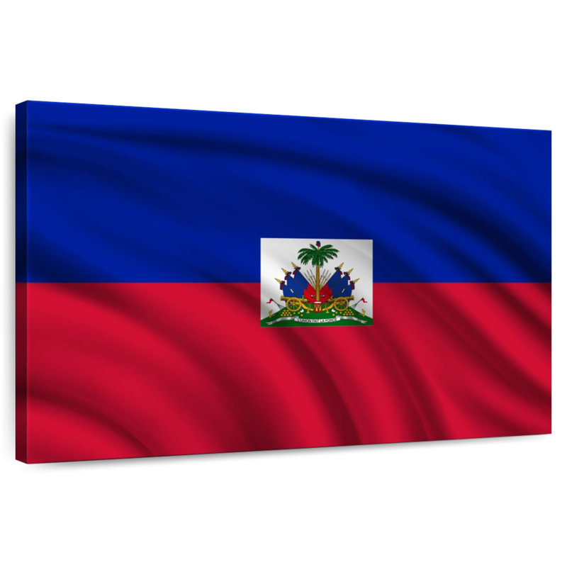 Borges Rippled Haiti Flag, 8" H x 12" W