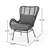 Roma Upholstered Accent Chair with Ottoman-742612156-742612147