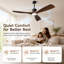 Ventilateur de plafond intelligent de 60 pouces avec éclairage à intensité variable 3 couleurs, moteur CC réversible à 6 vitesses, télécommande et ensemble d'éclairage-1497528964-1502983717