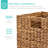  13X13in Hyacinth Storage Baskets, Set Of 5 Multipurpose Collapsible Organizers - Chestnut-529605034