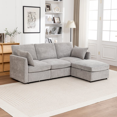 Canapé modulaire avec repose-pieds 4 pièces Wilroy