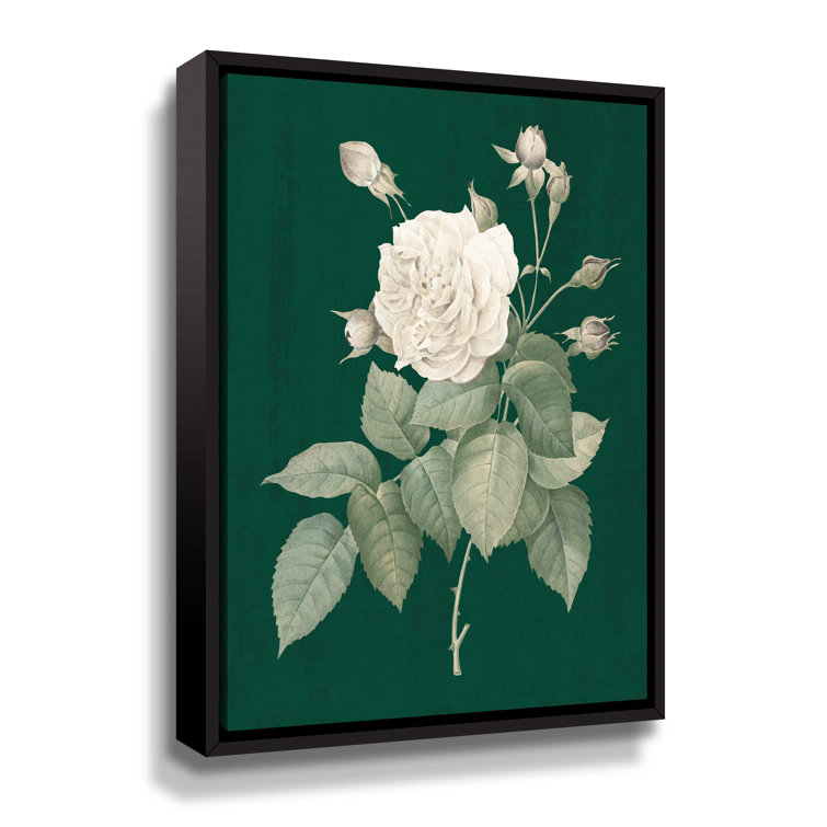 House of Hampton® White Roses On Green I On Canvas Print | Wayfair