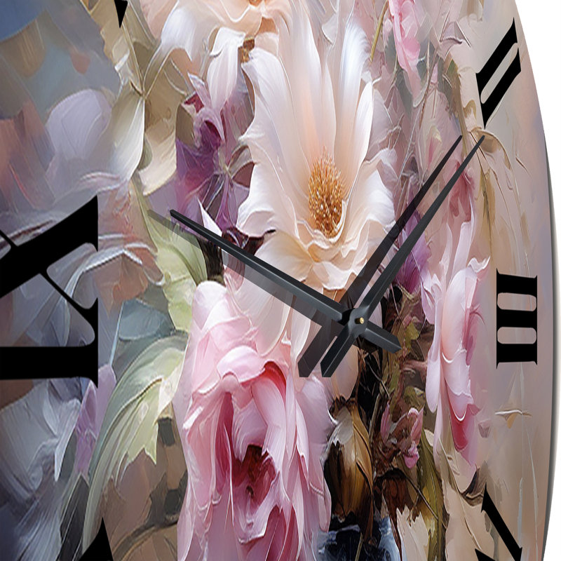Dalaysha - Horloge murale florale, Grand