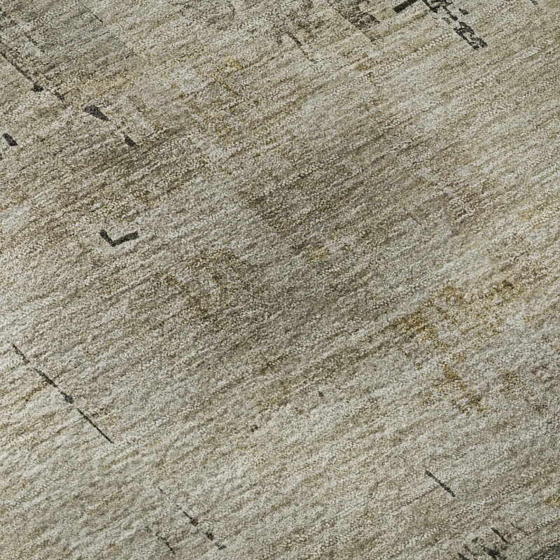 Premium Machine Washable Baford AMF1650 Abstract Rug, Round 8'