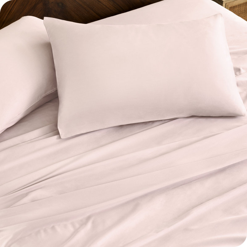 Dusty Pink Organic Cotton Twin Percale Sheet Set