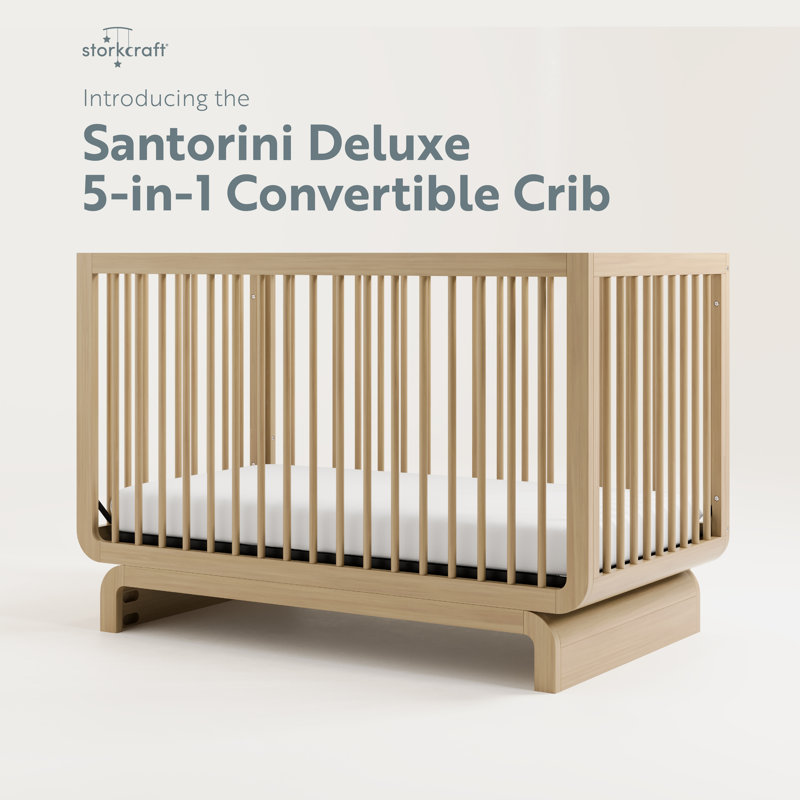 Santorini 5-In-1 Convertible Crib, Driftwood, Crib