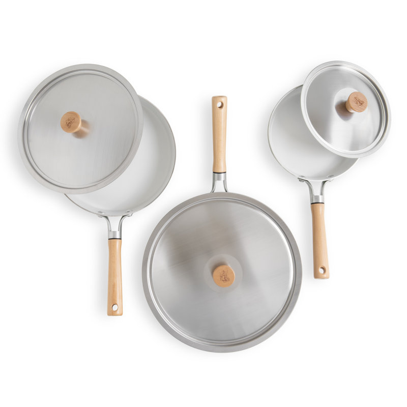 Nordic Ware Cardamom 6 Piece Nonstick Frying Pan Set With Lids
