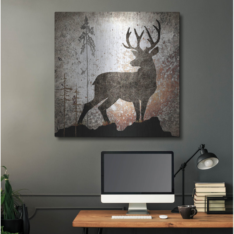 «Calling Deer» par Lightbox Journal sur métal, H 36 po x l 36 po