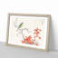 Bunting Bird & Orange Flowers by Numata Kashu - Picture Frame Art Print-55681240-55681241