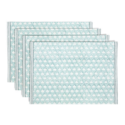 over&back Hand-Blocked Placemats, Set of 4