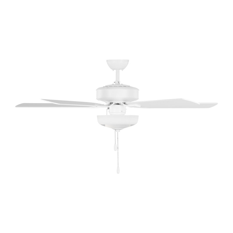 52'' Ceiling Fan with LED Lights, Matte White, Matte White