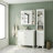 Bathroom Wall Storage Cabinet With Mirror, Adjustable Shelves, And Open Compartments For Efficient Organization-711296530