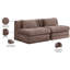 Causeuse modulaire en tissu Eilene Chenille-113470844-112472594
