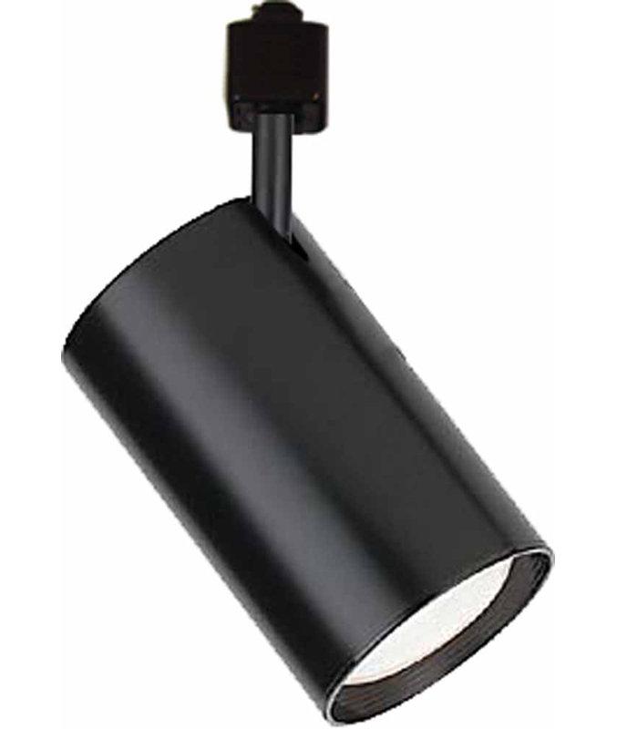 1-Light Indoor Black Small Flat Back Adjustable Track Head, Black, 3.5" H x 8.75" W x 8.75" D