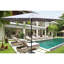 Parasol rectangulaire pour terrasse 10 pi x 6,5 pi Auvent protégé, imperméable, manivelle sans effort et mécanisme d'inclinaison à bouton-131301058