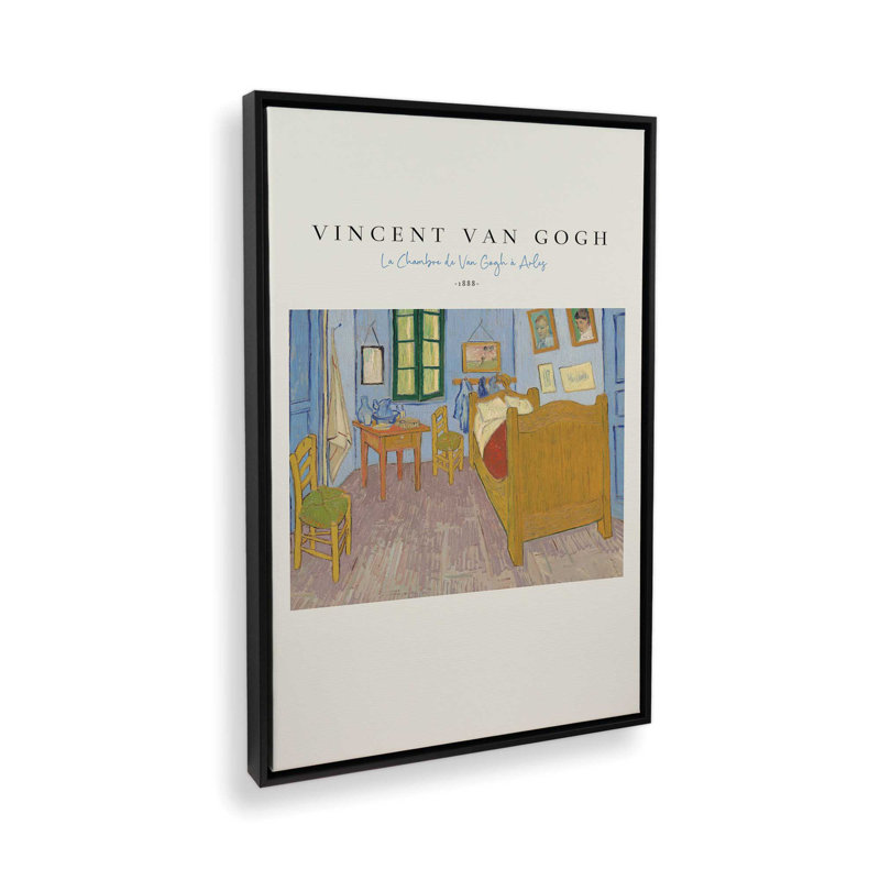La Chambre v2 de Van Gogh, H 30,75 po x l 20,75 po, Noir satiné