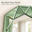 Briahna Geometric Wall Mirror with Silver Mirrored Frame and Bevelled Edges-1203748196