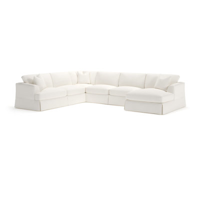 Lucia 5 - Piece Slipcovered Sectional