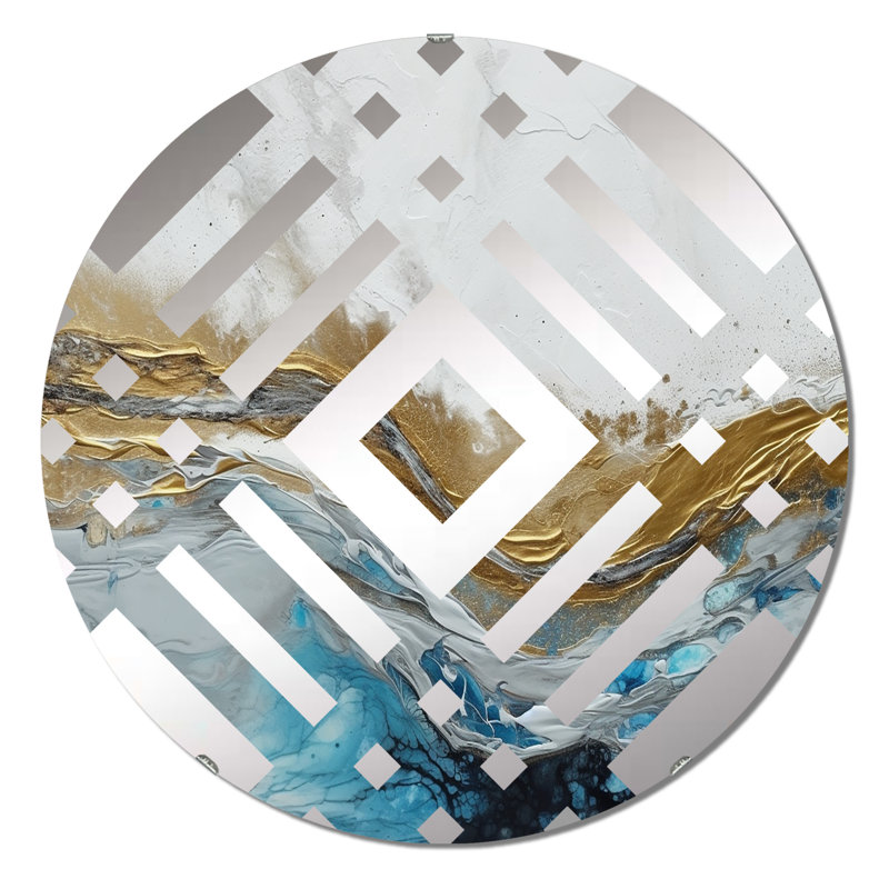 Kachri - Miroir décoratif à losanges, 23,6 po x 23,6 po