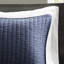 Courtepointe double / grand bleu marine - Microfibre, rembourrage en coton, réversible, réduit la croissance de la literie La microfibre réversible maintient l'hygiène et la fraîcheur-127224019-127224022