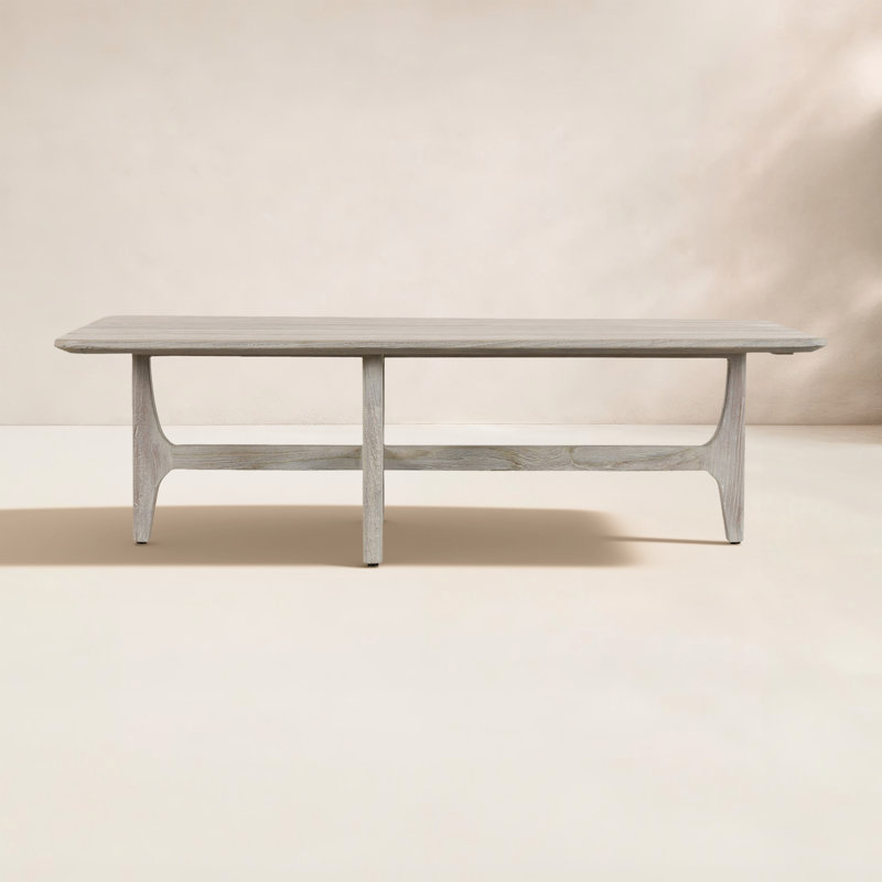 Dawn 55" Outdoor Coffee Table, Gray Matte