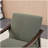 Medieval-Inspired Modern Armchair with High Back, Antique Green Upholstery, Solid Wood Legs for Leisure and Reading-621771221
