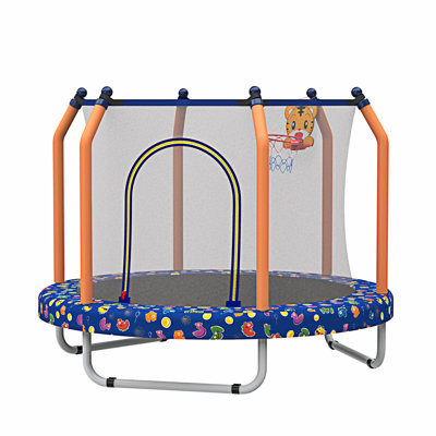 Trampoline de 55 pouces pour enfants avec trampoline intérieur et extérieur pour tout-petit