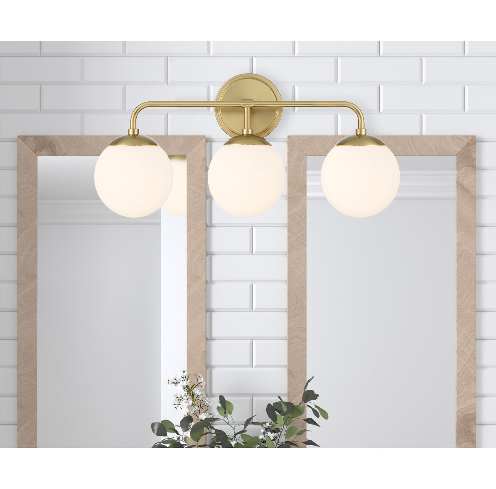 Mystic 3 Light Frosted Dimmable Vanity Light