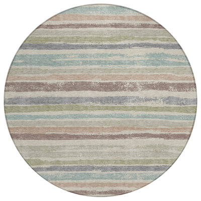 Sylira Beige Washable Indoor-Outdoor Rug - 