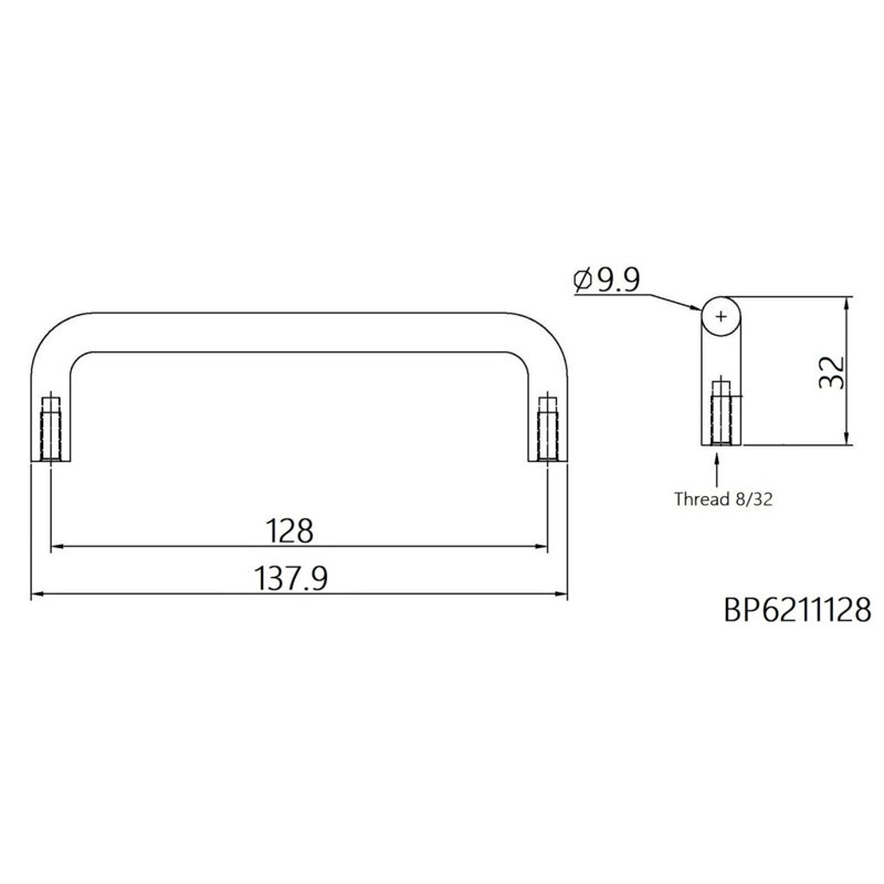 Expression 5 1/32" Center to Center Bar/Handle Pull, Brushed Nickel