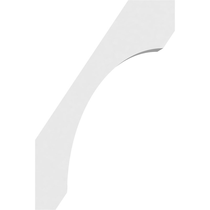 Attelle de genou standard en PVC de qualité architecturale, H 12 po x l 3 po x P 8 po
