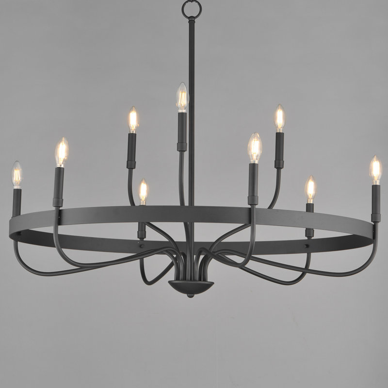 Frankie-Single-Tier Chandelier, Black