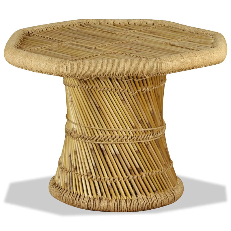 Kaylan Drum Coffee Table, Beige