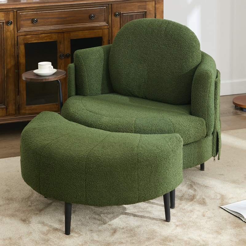 Fauteuil d'appoint 42,5 po pour le salon, Vert