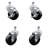 Rubber ½ Inch Threaded Stem Caster Set 2 Brakes SCC
